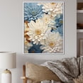 thumbnail image 1 of Designart "Dreamy Blue Background With White Mums III" Mums Floater Framed Canvas Art Print, 1 of 5