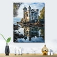 thumbnail image 1 of Designart "Dreamy Castle Reflections III" Castles Metal Art Living Room, 1 of 1