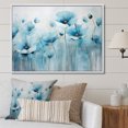 thumbnail image 1 of Designart "Dreamy Cerulean Poppy Tranquility" Poppies Floater Framed Canvas Art Print, 1 of 5