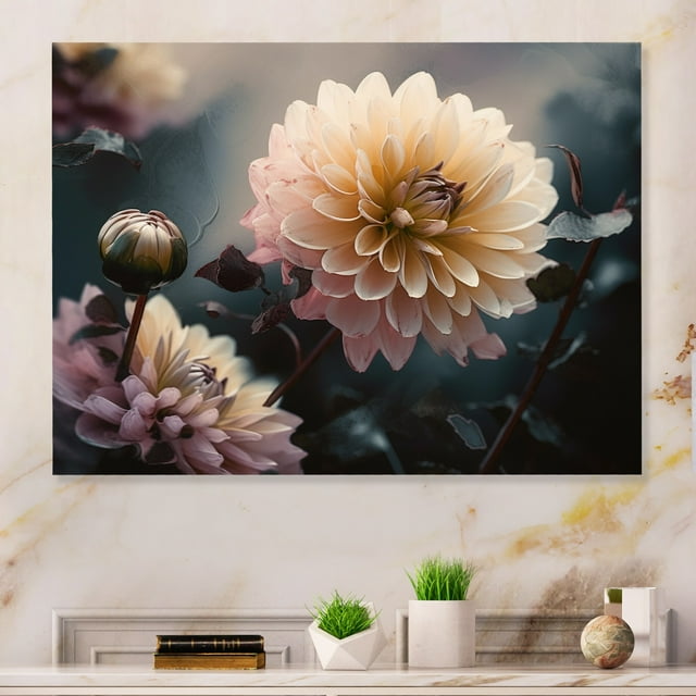 Designart "Dreamy Cream Daffodils" Floral Daffodil Metal Wall Art Prints