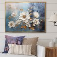 thumbnail image 1 of Designart "Dreamy Floral Triad II" Seasonal Flowers Floater Framed Canvas Wall Art, 1 of 5