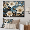 thumbnail image 1 of Designart "Dreamy Floral Triad V" Seasonal Flowers Floater Framed Canvas Art Print, 1 of 5
