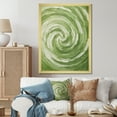 thumbnail image 1 of Designart "Dreamy Green Serene Spiral III" Abstract Spirals Picture Framed Canvas Art Print, 1 of 5