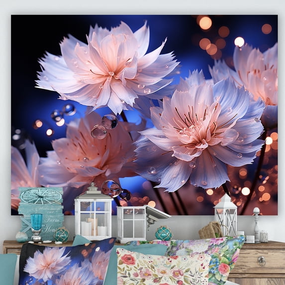 Designart "Dreamy Impression Of Purple Cornflowers III" Cornflowers Canvas Wall Art