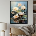thumbnail image 1 of Designart "Dreamy Lotus Amidst Lily Pads I" Lotus Floater Framed Canvas Prints, 1 of 5