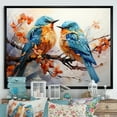 thumbnail image 1 of Designart "Dreamy Minimalist Birds Of Paradise I" Birds Of Paradise Floater Framed Wall Decor, 1 of 5