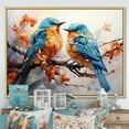 thumbnail image 1 of Designart "Dreamy Minimalist Birds Of Paradise I" Birds Of Paradise Floater Framed Wall Decor, 1 of 5