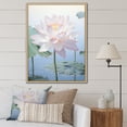thumbnail image 1 of Designart "Dreamy Minimalist Lotus" Lotus Floater Framed Wall Art Living Room, 1 of 5
