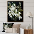 thumbnail image 1 of Designart "Dreamy Minimalist Snowdrops I" Snowdrops Floater Framed Wall Art Living Room, 1 of 5
