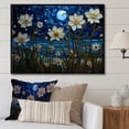 thumbnail image 1 of Designart "Dreamy Moonlit Flower Fields I" Wildflowers Floater Framed Wall Art Prints, 1 of 5