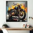 thumbnail image 1 of Designart "Dreamy Motorcycle Journey" Motorcycle Floater Framed Wall Decor, 1 of 5