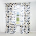 thumbnail image 1 of Designart "Dreamy Nordic Garden In Yellow And Blue III" Floral Room Darkening Curtain Single Panel, 1 of 6