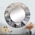 thumbnail image 1 of Designart "Dreamy Petal Serenity" Flowers Round Mirror Wall Decor Traditional - Large White Round Bathroom Mirror - Round Mirror - 29" x 29", 1 of 6