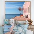 thumbnail image 1 of Designart "Dreamy Pink And Blue Coastal Getaway" Coastal Floater Framed Wall Decor, 1 of 5