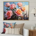 thumbnail image 1 of Designart "Dreamy Pink Rose Minimalism II" Roses Floater Framed Canvas Art Print, 1 of 1