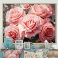 thumbnail image 1 of Designart "Dreamy Pink Rose Minimalism" Roses Floater Framed Canvas Prints, 1 of 5