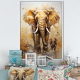 thumbnail image 1 of Designart "Dreamy Symbolism Of Elephant'S Strength" Animals Elephant Floater Framed Canvas Art Print, 1 of 5
