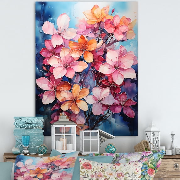 Designart "Dreamy Tropical Palette Of Plumeria" Plumeria Canvas Wall Art