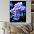 thumbnail image 1 of Designart "Dreamy Violet Moonlight" Violets Floater Framed Canvas Art Print, 1 of 5