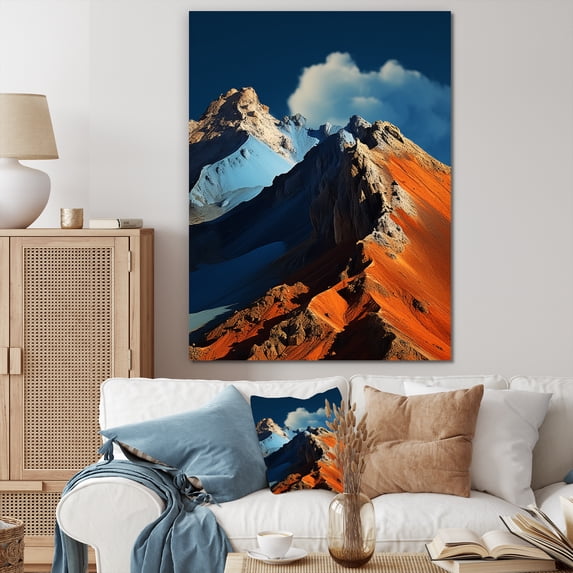 Designart "Dreamy Volcanic Reverie I" Volcano Canvas Wall Art