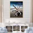 thumbnail image 1 of Designart "Driftwood on the Beach I" Nautical & Beach Floater Framed Wall Art Living Room, 1 of 7