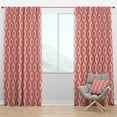 thumbnail image 1 of Designart 'Drop Design Retro I' Mid-Century Modern Blackout Curtain Panel, 1 of 4