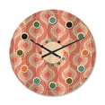 thumbnail image 1 of Designart 'Drop Design Retro I' Mid-Century Modern Wood Wall Clock, 1 of 5