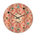 thumbnail image 1 of Designart 'Drop Design Retro I' Mid-Century Modern Wood Wall Clock, 1 of 5
