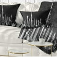 thumbnail image 1 of Designart Dubai Dark Silhouette - Cityscape Painting Throw Pillow - 12x20, 1 of 5