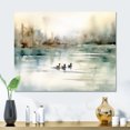 thumbnail image 1 of Designart "Ducks in a Tranquil Pond I" Animal Duck Metal Wall Art, 1 of 1