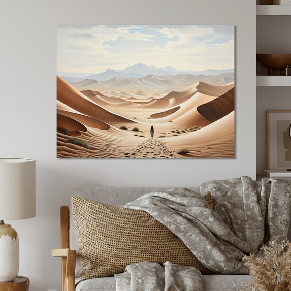 Designart "Dunes Saharan in Africa III" African American Metal Art Living Room