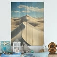 thumbnail image 1 of Designart "Dunes Swaying in the Coastal Wind I" Landscape & Nature Print on Natural Pine Wood, 1 of 5