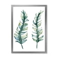 thumbnail image 1 of Designart 'Duo of Tropical Leaves On White' Farmhouse Framed Art Print, 1 of 4