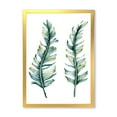 thumbnail image 1 of Designart 'Duo of Tropical Leaves On White' Farmhouse Framed Art Print, 1 of 4