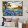thumbnail image 1 of Designart "Dusk Blue Bonnets" Blue Bonnets Floater Framed Canvas Art Print, 1 of 5