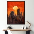 thumbnail image 1 of Designart "Dusk Glow Urban Panorama II" Skyscrapers Floater Framed Canvas Prints, 1 of 5