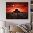 thumbnail image 1 of Designart "Dusk Scenery at the Barn III" Farmhouse Floater Framed Wall Art Living Room, 1 of 7