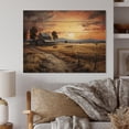 thumbnail image 1 of Designart "Dusk Scenery at the Barn IV" Farmhouse Print on Natural Pine Wood, 1 of 5