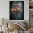 thumbnail image 1 of Designart "Dusk s Whirling Chandelier II" Glam Print on Natural Pine Wood, 1 of 5