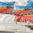 thumbnail image 1 of Designart Dutch Windmills and Garden - Abstract Throw Pillow - 12x20, 1 of 1