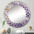 thumbnail image 1 of Designart "Dynamic Abstractions in Purple and Gold II" Abstract Round Wall Mirror - Modern Oval Printed Decorative Oversized Mirror - Multiple Color Options, 1 of 4