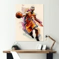 thumbnail image 1 of Designart "Dynamic Court Artist" Sport Basketball Metal Wall Art Prints, 1 of 5