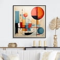 thumbnail image 1 of Designart "Dynamic Duality Colorful Mid Century Harmony II" Mid-century Floater Framed Canvas Art Print, 1 of 7