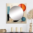 thumbnail image 1 of Designart "Dynamic Duality Colorful Mid Century Harmony II" Mid-century Square Mirror For Wall Decor - Large Multi-Color Square Printed Wall Mirror Art - Wall Mounted Square Mirror, 1 of 5
