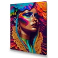 thumbnail image 1 of Designart Dynamic Feather Woman Portrait III Canvas Wall Art, 1 of 5