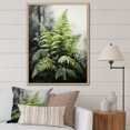 thumbnail image 1 of Designart "Dynamic Ferns Green and Black Contrast I" Floral & Botanical Floater Framed Wall Decor, 1 of 7