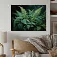 thumbnail image 1 of Designart "Dynamic Ferns Green and Black Contrast III" Floral Metal Wall Art Prints, 1 of 5