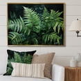 thumbnail image 1 of Designart "Dynamic Ferns Green and Black Contrast IV" Floral Floater Framed Canvas Art Print, 1 of 7