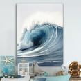 thumbnail image 1 of Designart "Dynamic Ocean Waves in Motion III" Modern Landscape Beach Metal Wall Art Prints, 1 of 5