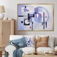thumbnail image 1 of Designart "Dynamic Rhythm Purple Suprematism II" Abstract Suprematism Floater Framed Canvas Wall Art, 1 of 7